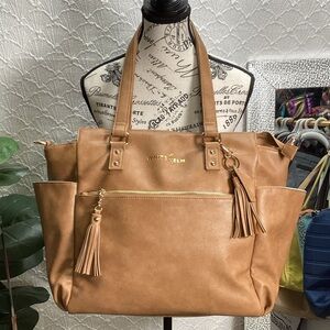 Warm Elm Gemini Full Size Almond with Aqua lining 🤎🩵🤎